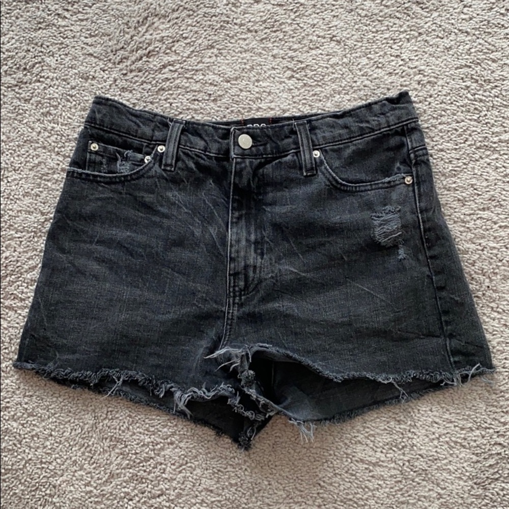 BDG Black denim cut off shorts